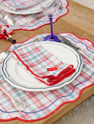 NORDIC.CHRISTMAS - Napkins Holly Red - set of 2