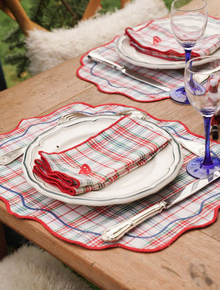 NORDIC.CHRISTMAS - Napkins Holly Red - set of 2