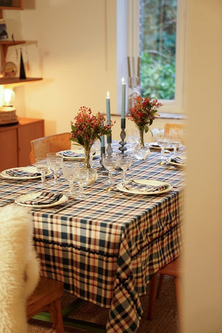 NORDIC.CHRISTMAS - Tablecloth Kinloch blue