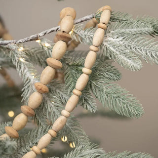 NORDIC.CHRISTMAS - Meranti wooden mix beaded garland - long