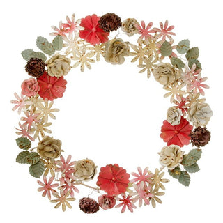 NORDIC.CHRISTMAS - Metal Floral Wreath Redwood