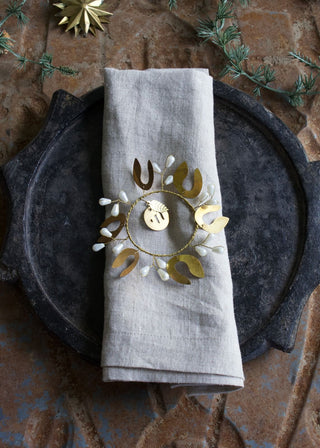 NORDIC.CHRISTMAS - Mistletoe napkin - ring