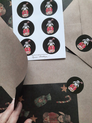 NORDIC.CHRISTMAS - Bunny Sticker Set