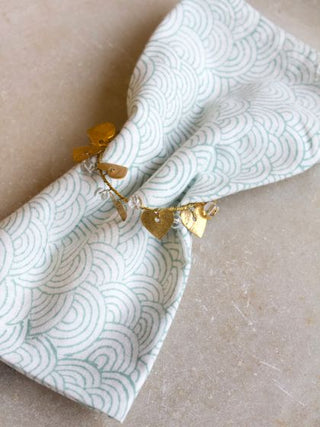 NORDIC.CHRISTMAS - Napkin ring with metal hearts