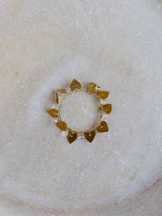 NORDIC.CHRISTMAS - Napkin ring with metal hearts