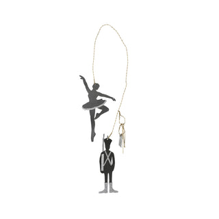 NORDIC.CHRISTMAS - Nutcracker guard & dancer zinc ornament