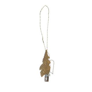 NORDIC.CHRISTMAS - Oak leaf brass ornament