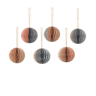 NORDIC.CHRISTMAS - Paper balls ornament, set of 6