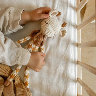 NORDIC.CHRISTMAS - Goldie Giraffe - ochre checker overall