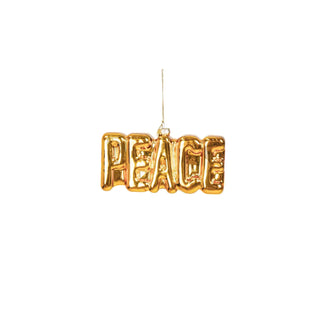 Peace glass Christmas ornament - set of 2