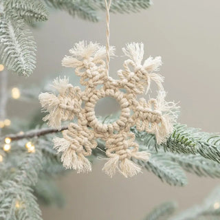 NORDIC.CHRISTMAS - Petter scandi macrame fabric Christmas ornament