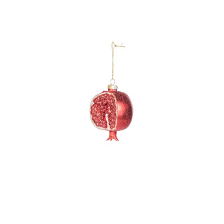 Pomegranate glass Christmas ornament - set of 2