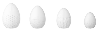 NORDIC.CHRISTMAS - Porcelain eggs. Set of 4