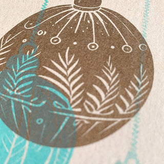 NORDIC.CHRISTMAS - Postcard/Christmas balls/Plant paint/Eco paper