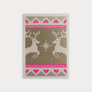 NORDIC.CHRISTMAS - Postcard/Xmas Jumper/Deer/Plant Dye