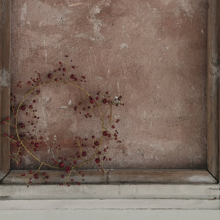 NORDIC.CHRISTMAS - Red berry brass wreath
