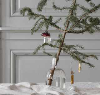 NORDIC.CHRISTMAS - Red glass mushroom