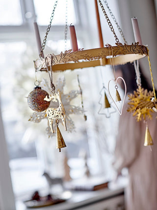 NORDIC.CHRISTMAS - Reindeer & snowflake metal ornaments
