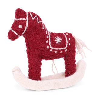 NORDIC.CHRISTMAS - Rocking Horse felt ornament