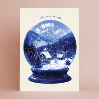 NORDIC.CHRISTMAS - Season's Greetings Snow Globe | Christmas Card | Holiday Card