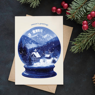 NORDIC.CHRISTMAS - Season's Greetings Snow Globe | Christmas Card | Holiday Card