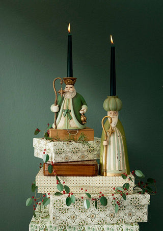 NORDIC.CHRISTMAS - Set of 3 Ivy Wise Men Candle Holders