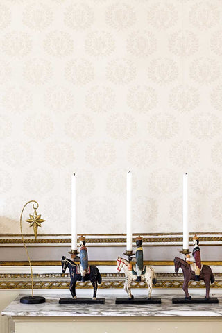NORDIC.CHRISTMAS - Set of 3 Multicolored Wise Men Candle Holders