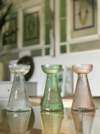 Small Green Hyacinth Glass Vase