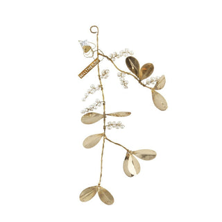 NORDIC.CHRISTMAS - Snowberry branch brass ornament