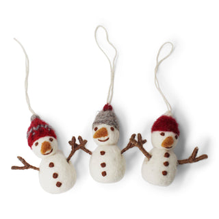 NORDIC.CHRISTMAS - Snowman with hat - Set of 3
