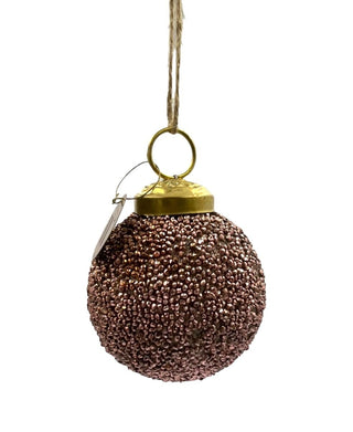 NORDIC.CHRISTMAS - Speckled copper bauble ornament
