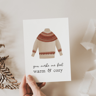 NORDIC.CHRISTMAS - Norwegian sweater postcard - warm & cozy