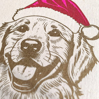 NORDIC.CHRISTMAS - Postcard/Christmas/Dog with hat/Plant color