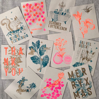 NORDIC.CHRISTMAS - Postcard/Hoopoe/Plant Dye/Eco Paper