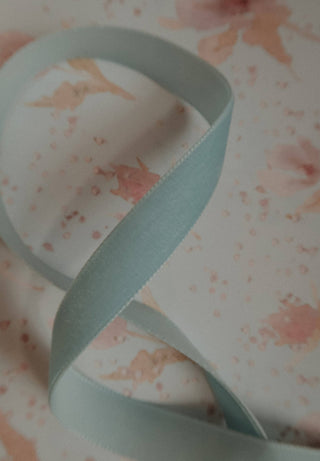 NORDIC.CHRISTMAS - Velvet ribbon - Light blue