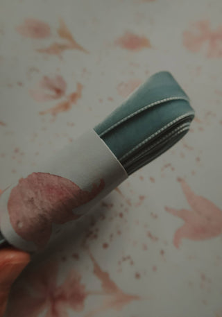 NORDIC.CHRISTMAS - Velvet ribbon - Light blue