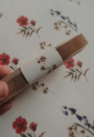 NORDIC.CHRISTMAS - Velvet ribbon - Light brown