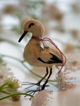 NORDIC.CHRISTMAS - Vintage Christmas stork handmade in cotton and paper