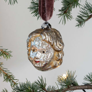 NORDIC.CHRISTMAS - Vintage glass golden - haired seraph 'Goldilocks'
