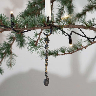 NORDIC.CHRISTMAS - Vintage tree candleholder ornament of moon and stars