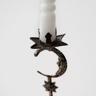 NORDIC.CHRISTMAS - Vintage tree candleholder ornament of moon and stars