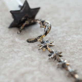 NORDIC.CHRISTMAS - Vintage tree candleholder ornament of moon and stars