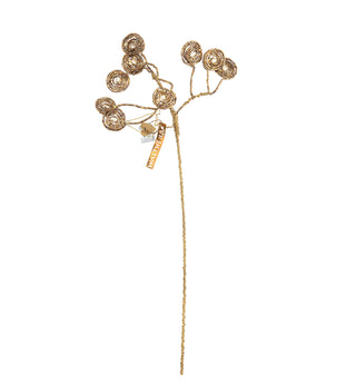 Walther&co brass gold beaded flower