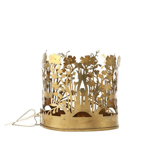 NORDIC.CHRISTMAS - Walther & co brass flower garden hurricane