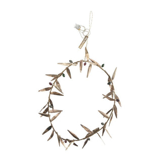 NORDIC.CHRISTMAS - Walther & co brass & metal olive wreath