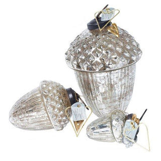 Acorn silver ornament