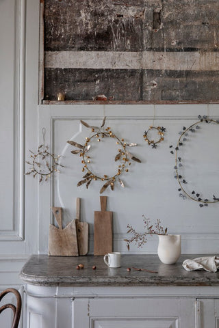 NORDIC.CHRISTMAS - Walther&co brass & silver flower wreath