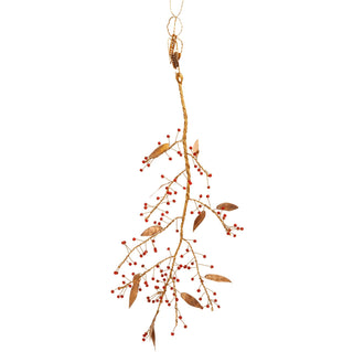 NORDIC.CHRISTMAS - Walther & co brass & red berry branch - 38 cm