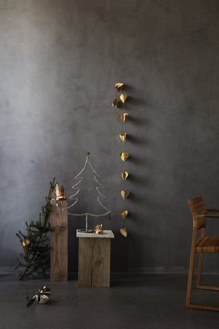 NORDIC.CHRISTMAS - Walther&co brass hearts garland