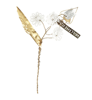 NORDIC.CHRISTMAS - Walther&co brass white beaded flowers